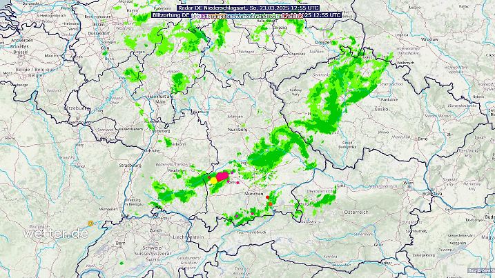 Am Nachmittag haben sich einige Gewitter im Süden entwickelt.