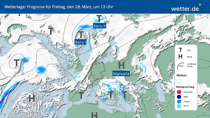 Wetterlage in Europa