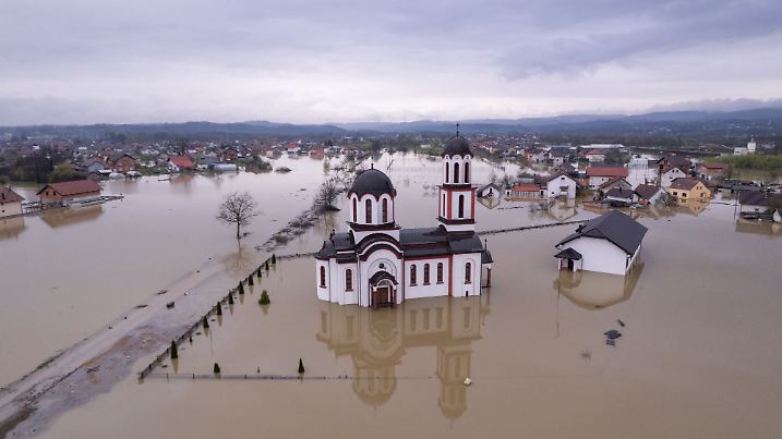 Heavy rain causes flooding in Prijedor