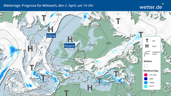 Wetterlage über Deutschland