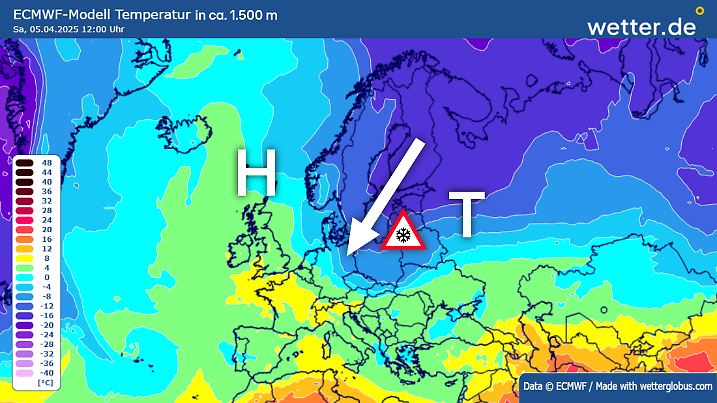 Arktische Luft rauscht am Samstag von Finnland nach Deutschland