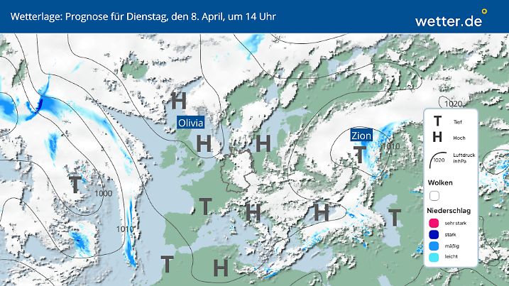 Wetterlage in Deutschland
