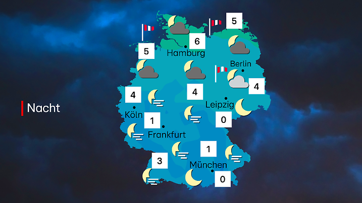 Wetter in der Nacht zu Freitag