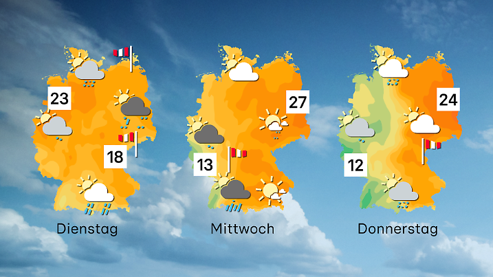 Ziemlich viel Hin und Her in den nächsten Tagen.