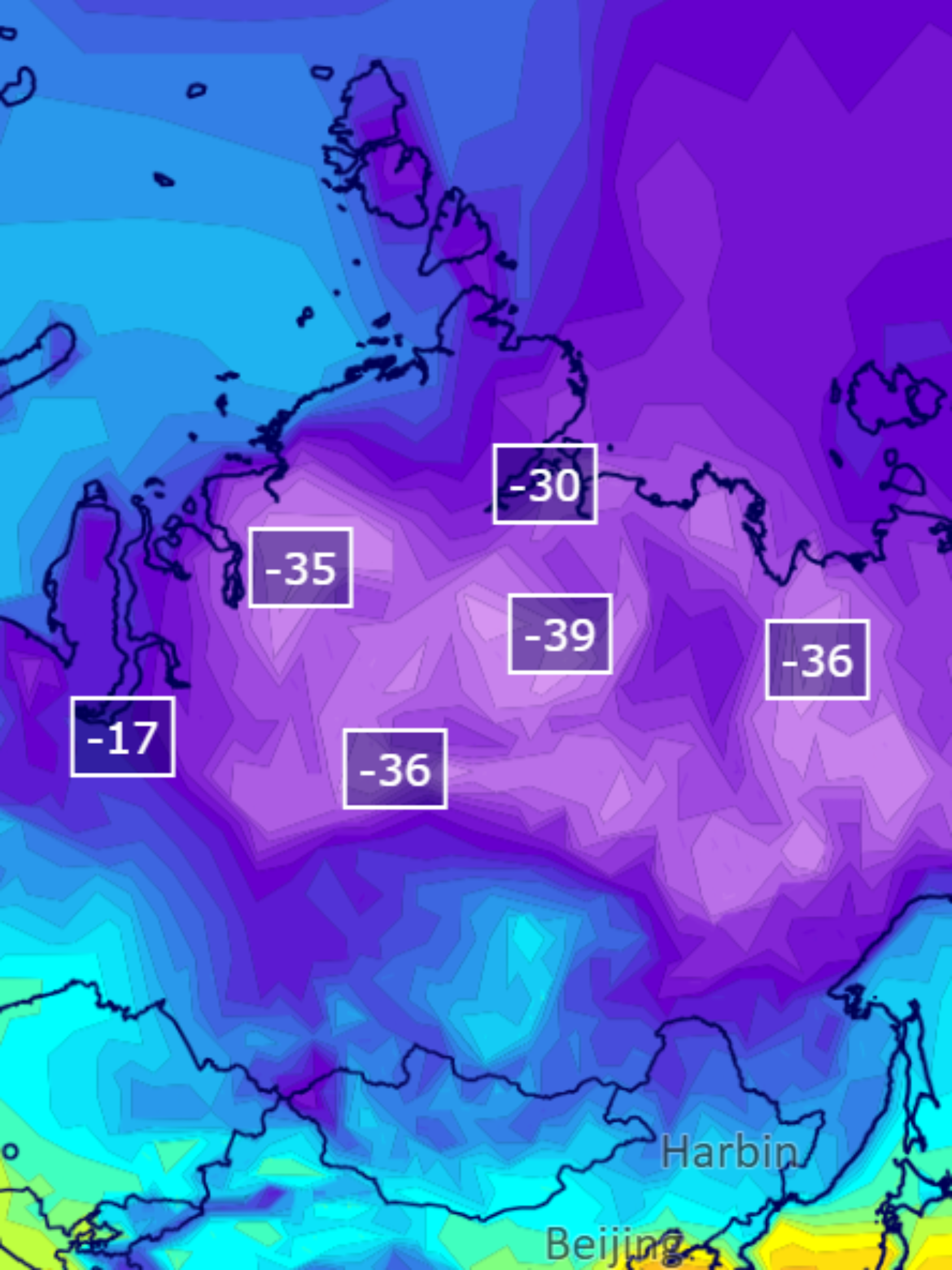 Die Tiefstwerte am Dienstagmorgen