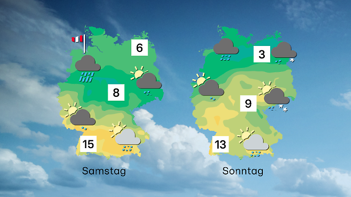 Mild bleibt es am Wochenende nur noch im Südwesten.