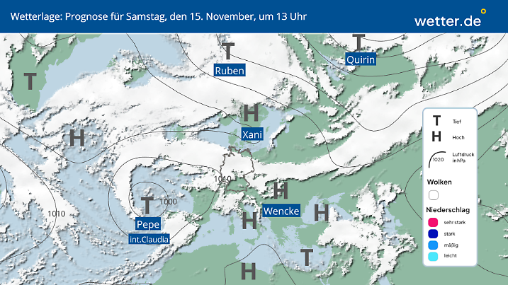 Ein breites Wolkenband hat sich über Deutschland gelegt.