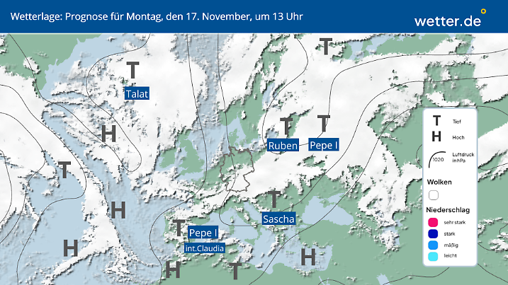 Ab Montag stellt sich frühwinterliches Wetter ein.