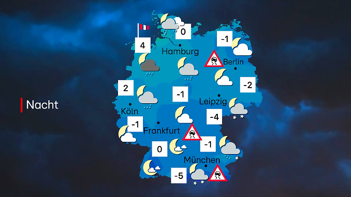 Bei dieser Kälte droht auch Glätte.