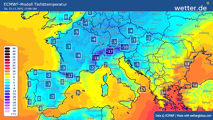 Die Temperaturen werden empfindlich in den kommenden Tagen.