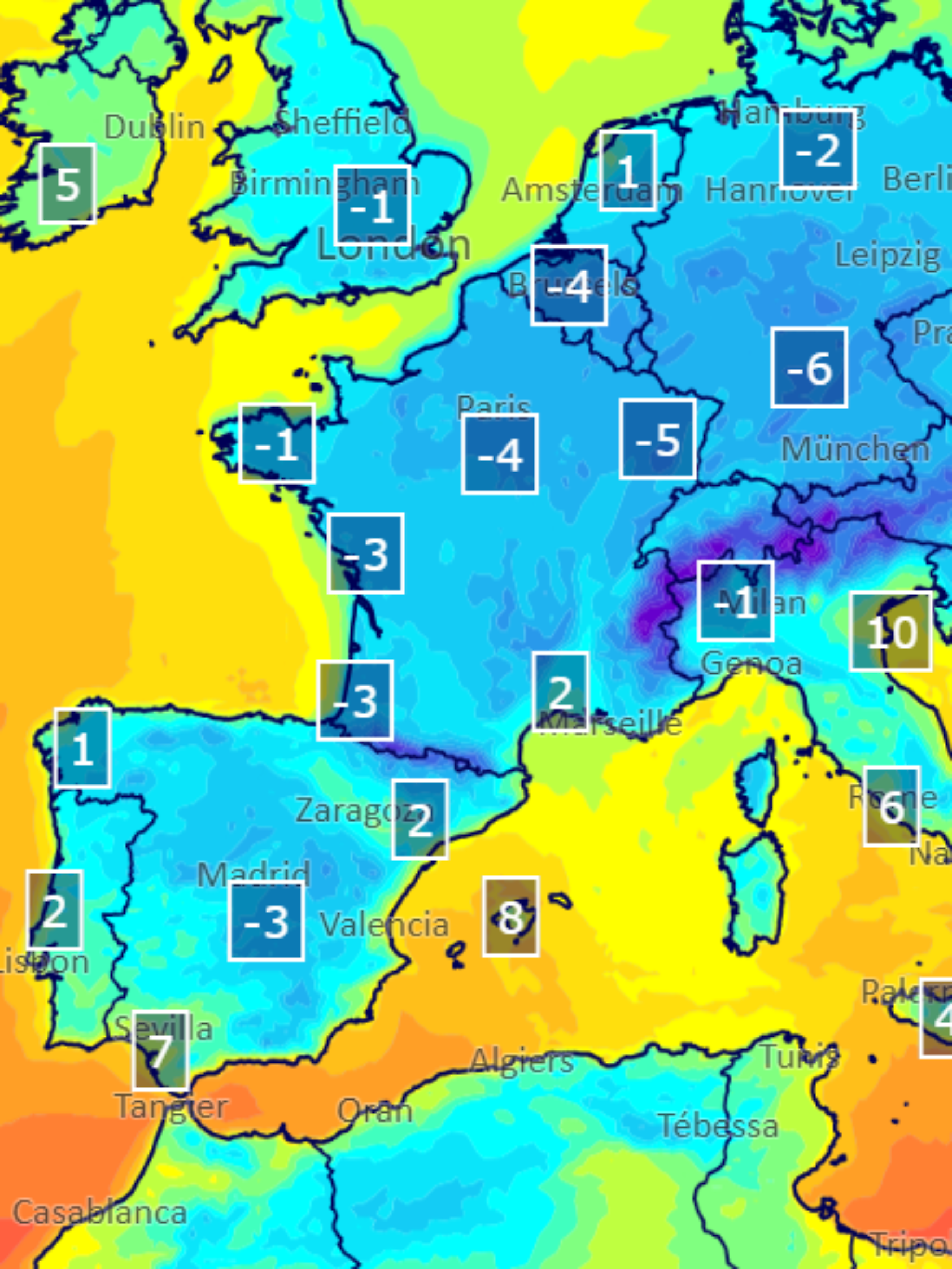 Kältevorstoß aus der Arktis mit Schnee und enormen Regenmengen stresst Südeuropa