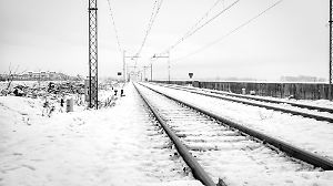 vb fr m+ Bahngleis, Schnee