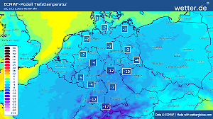Tiefstwerte am Samstagmorgen