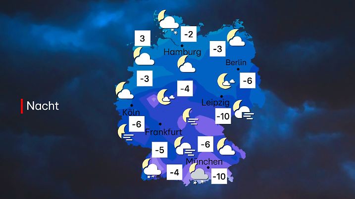 Die Nacht wird klirrend kalt.