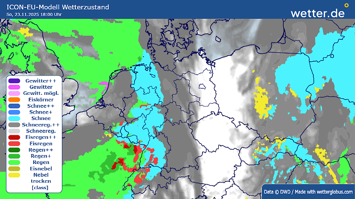 Jetzt kommt der Schnee ins Land: Hier Sonntag 18 Uhr