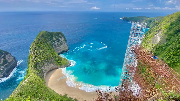 Aufzug an Traumstrand auf Bali soll wieder abgerissen werden