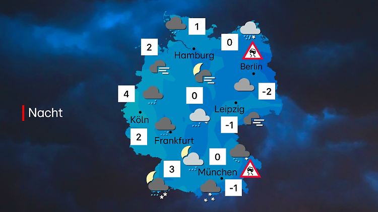 Gefährlicher Glätte-Mix in der Nacht mit Frost, Regen und Schnee