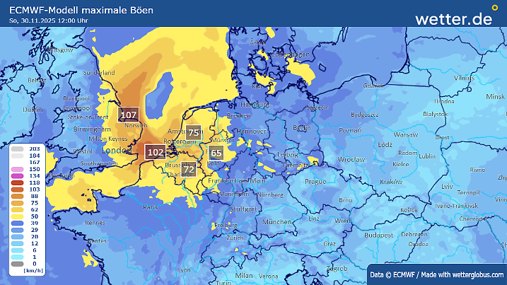 Ein Sturmtief könnte den 1. Advent im Westen etwas durcheinander wirbeln. 
