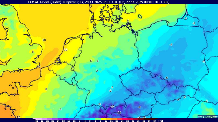 Die Temperaturen am Freitag haben enorme Spannweiten.