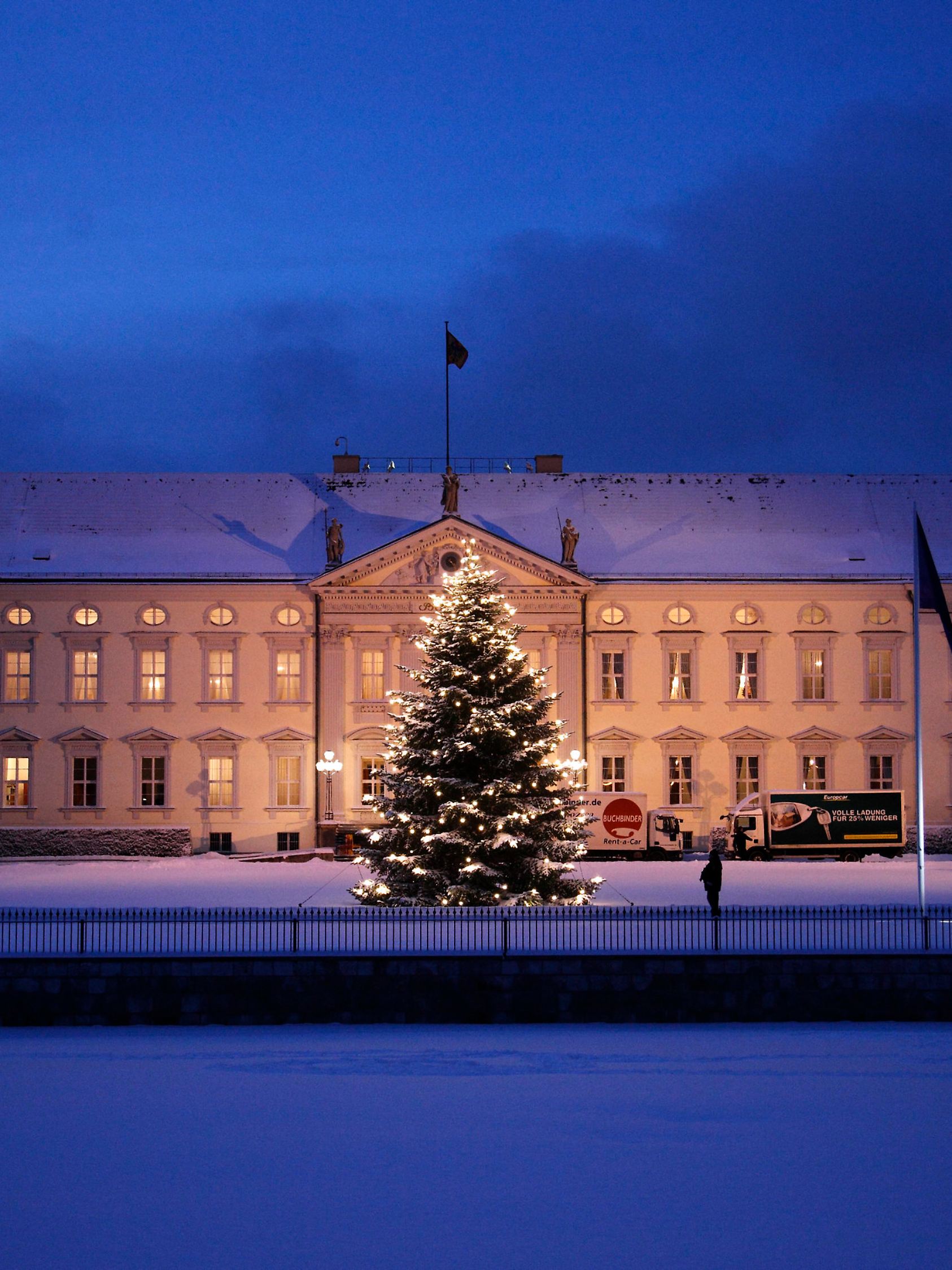 Schloss Bellevue im Schnee