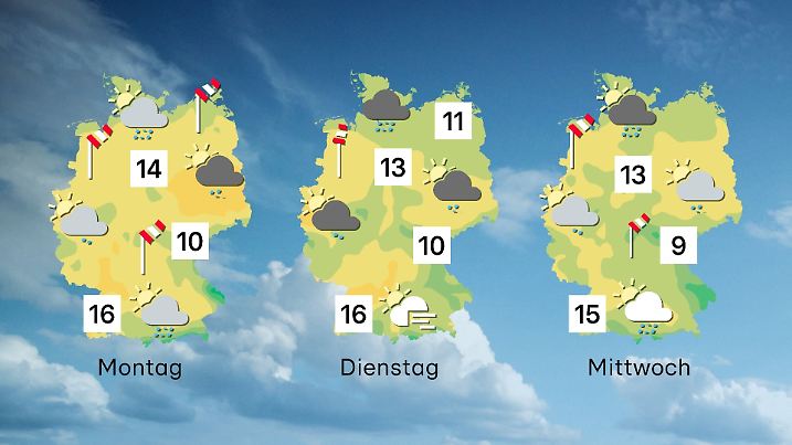 Der Herbst kommt. Es wird windig und mild.