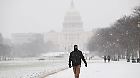 Snowy weather in Washington DC