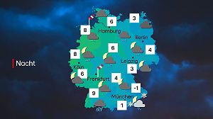 Nass, mild und windig - im Süden eine glatte, frostige Nacht 
