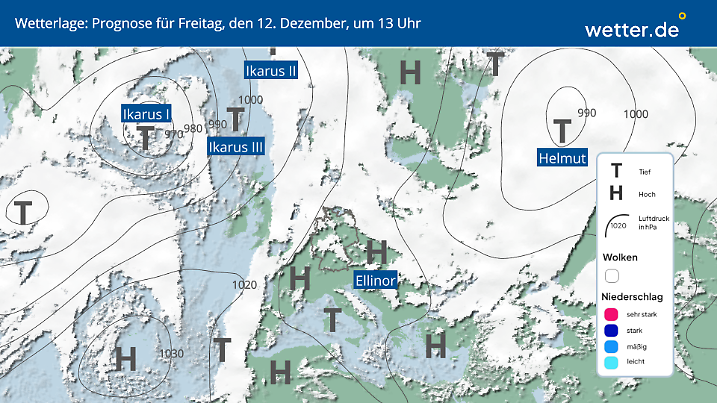 Unter Hochdruck ist es der typische Winter-Kampf Sonne gegen Nebel und Wolken.