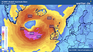 Tosender Atlantik schickt Sturm- und Orkantiefs nach Europa
