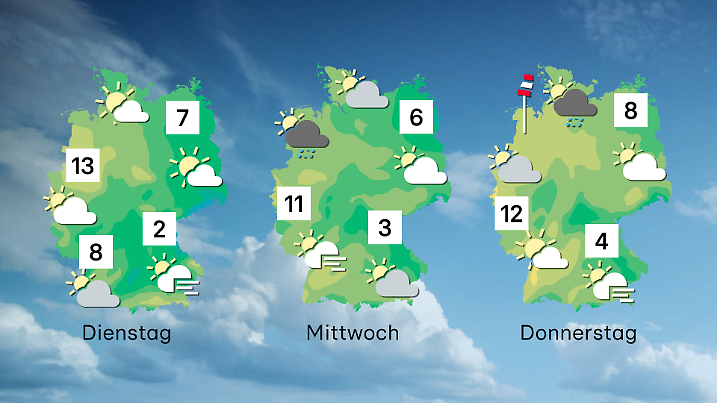 Nur im Westen noch sehr mild.