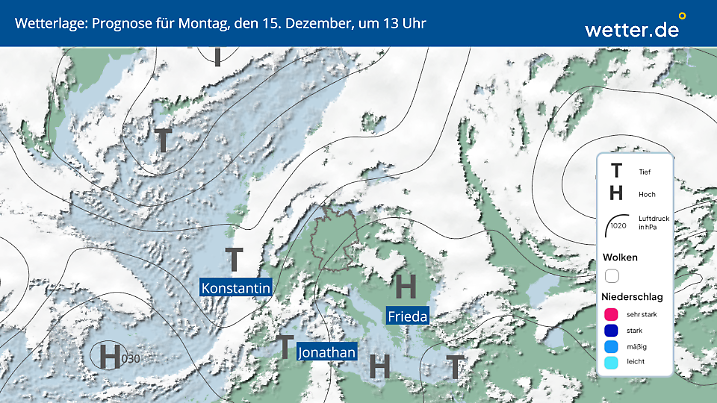 Wir geraten unter Hochdruck. Gute Chancen für Sonne.