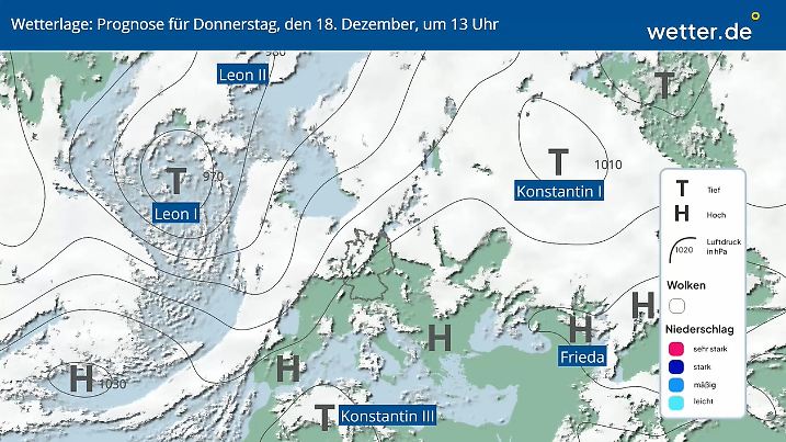 Im Nordwesten breiten sich Wolken aus.