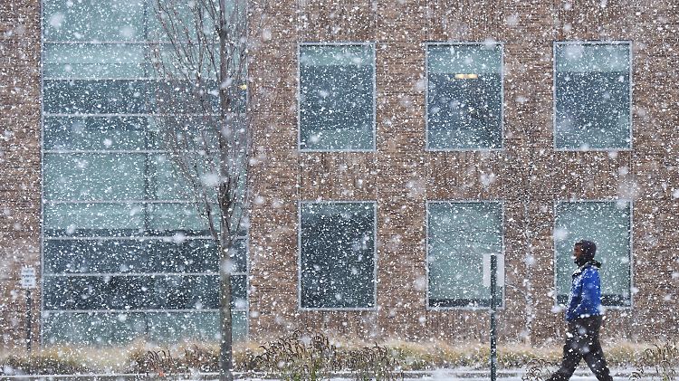 Schneefall in Michigan