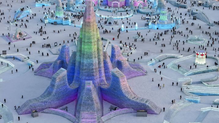 Vergängliche Kunst - Impressionen von der Eröffnung der Harbin Snow-Ice World