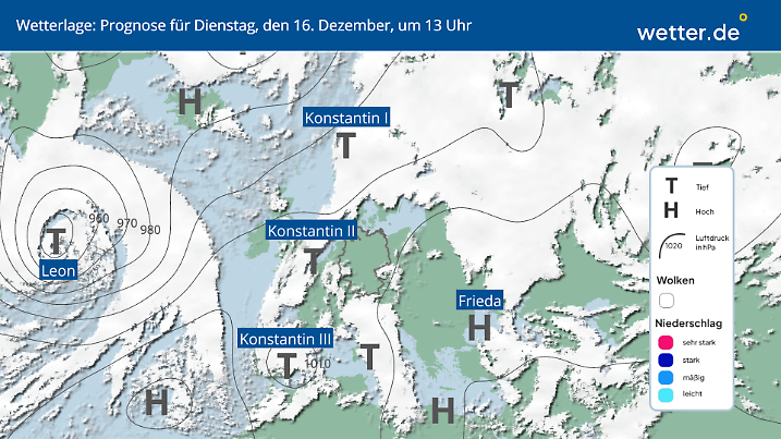Noch strömt milde Luft aus Südwesten ins Land ein.