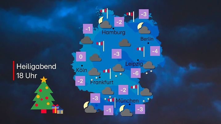 Es wird dann doch wieder winterlich kalt an Heiligabend.