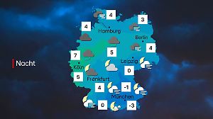 Wettervorhersage für die Nacht auf Sonntag, 21. Dezember 2025