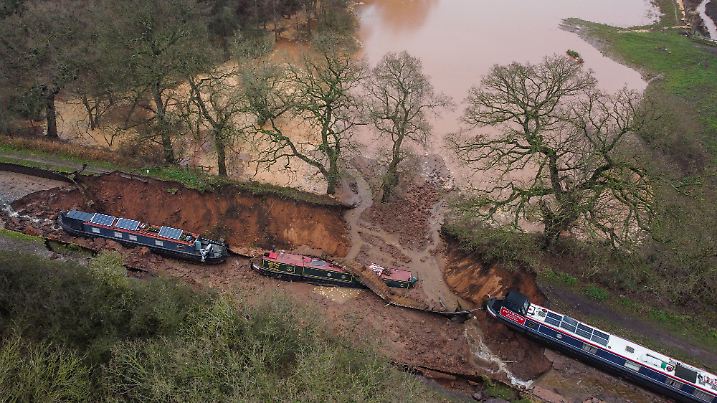 Erdrutsch in Großbritannien