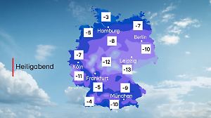 Heiligabend mit Schnee, Frost und eisigem Ostwind - gefühlt schon unter -20 Grad!