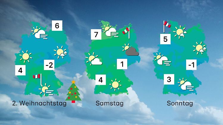 Wettertrend von Freitag bis Sonntag