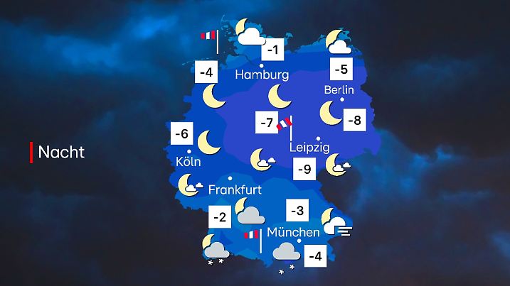 Wetter in der Nacht zu Donnerstag