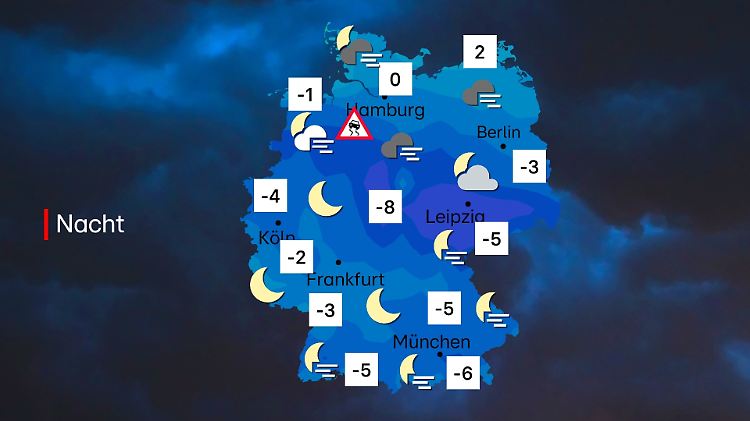Wettervorhersage für die Nacht zu Samstag, 27. Dezember 2025