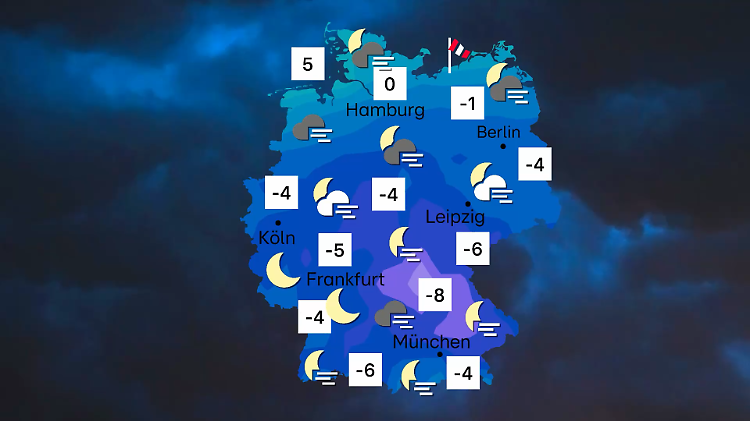 Wetter in der Nacht zu Montag