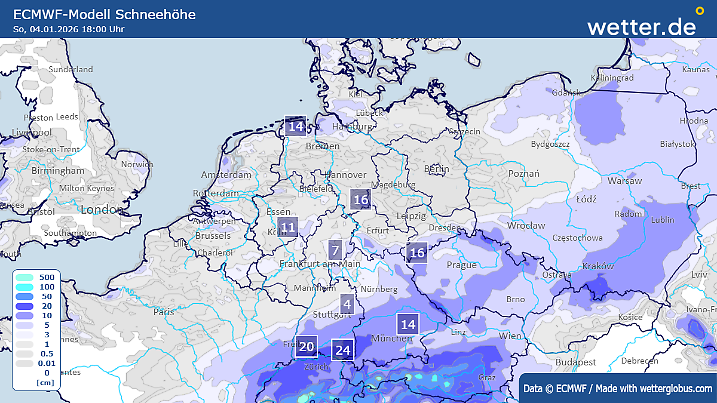 Besonders im Süden könnte es am Wochenende weiß werden.
