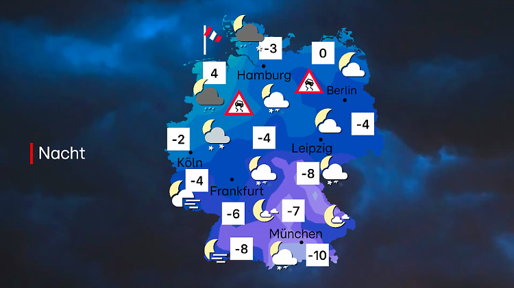 Wetter für die Nacht zu Mittwoch