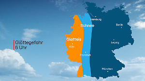 Glatteis und Schnee zum Berufsverkehr