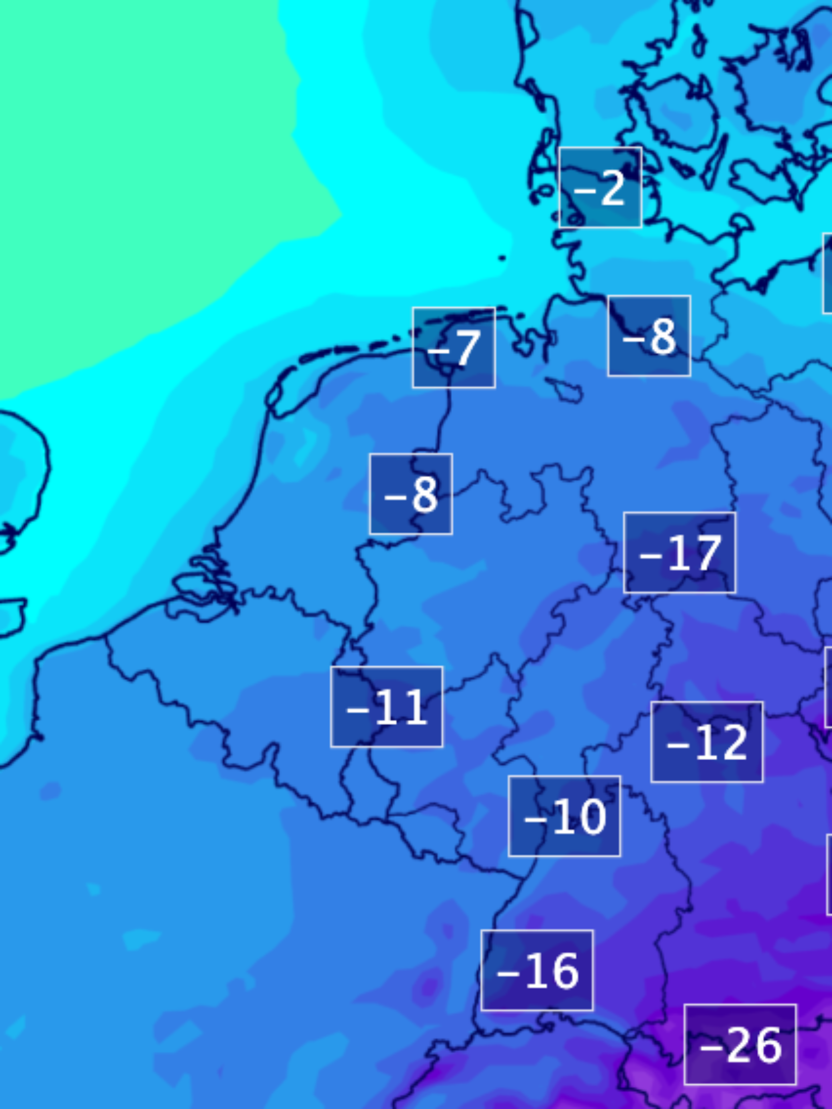 Tiefstwerte Deutschland