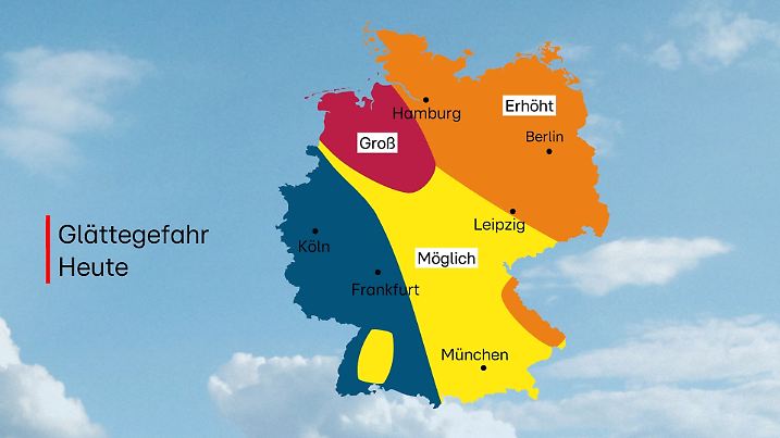 Aufgepasst Auf den Straßen und Wegen! Es herrscht verbreitet Glättegefahr am Samstag