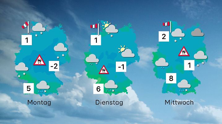 Immer wieder drohen glatte Straßen und Unfälle.