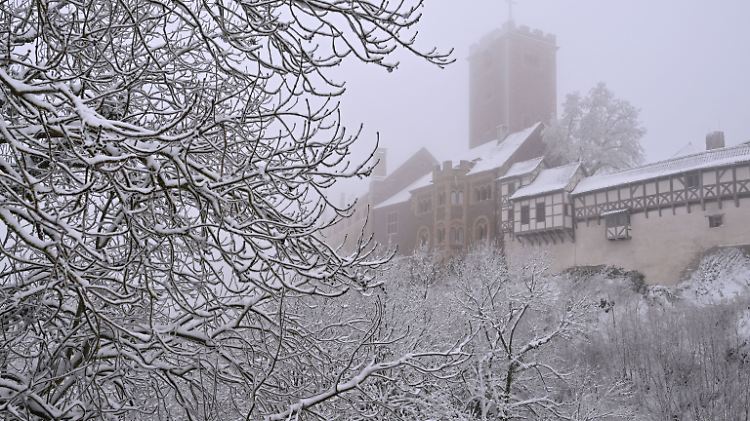 Winterwetter an der Wartburg